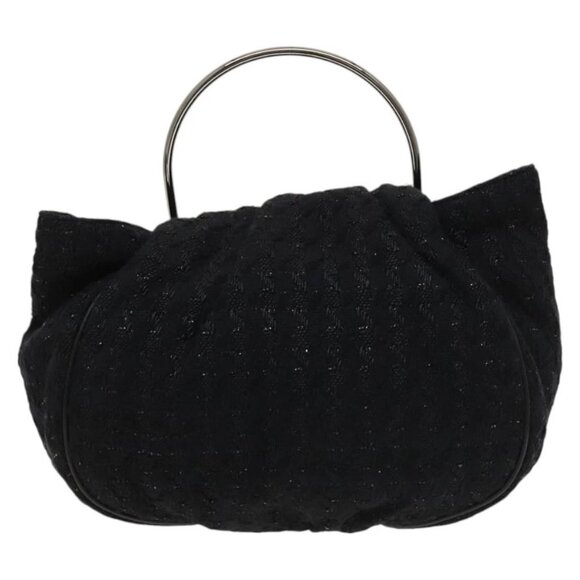 CHANEL Hand Bag Tweed Black Silver CC Auth - Picture 3 of 15